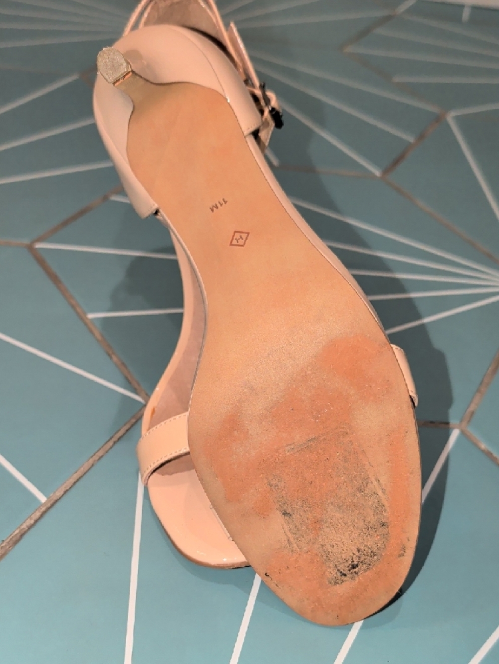 Halogen Nude Ankle-Strap Mid-Heel Sandals - Picture 4 of 4